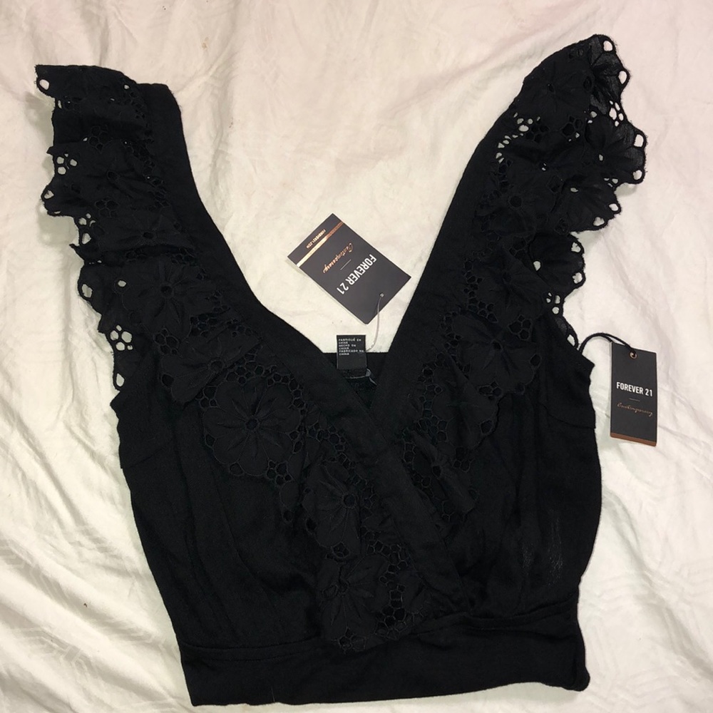 Black Lace Body Suit NWT